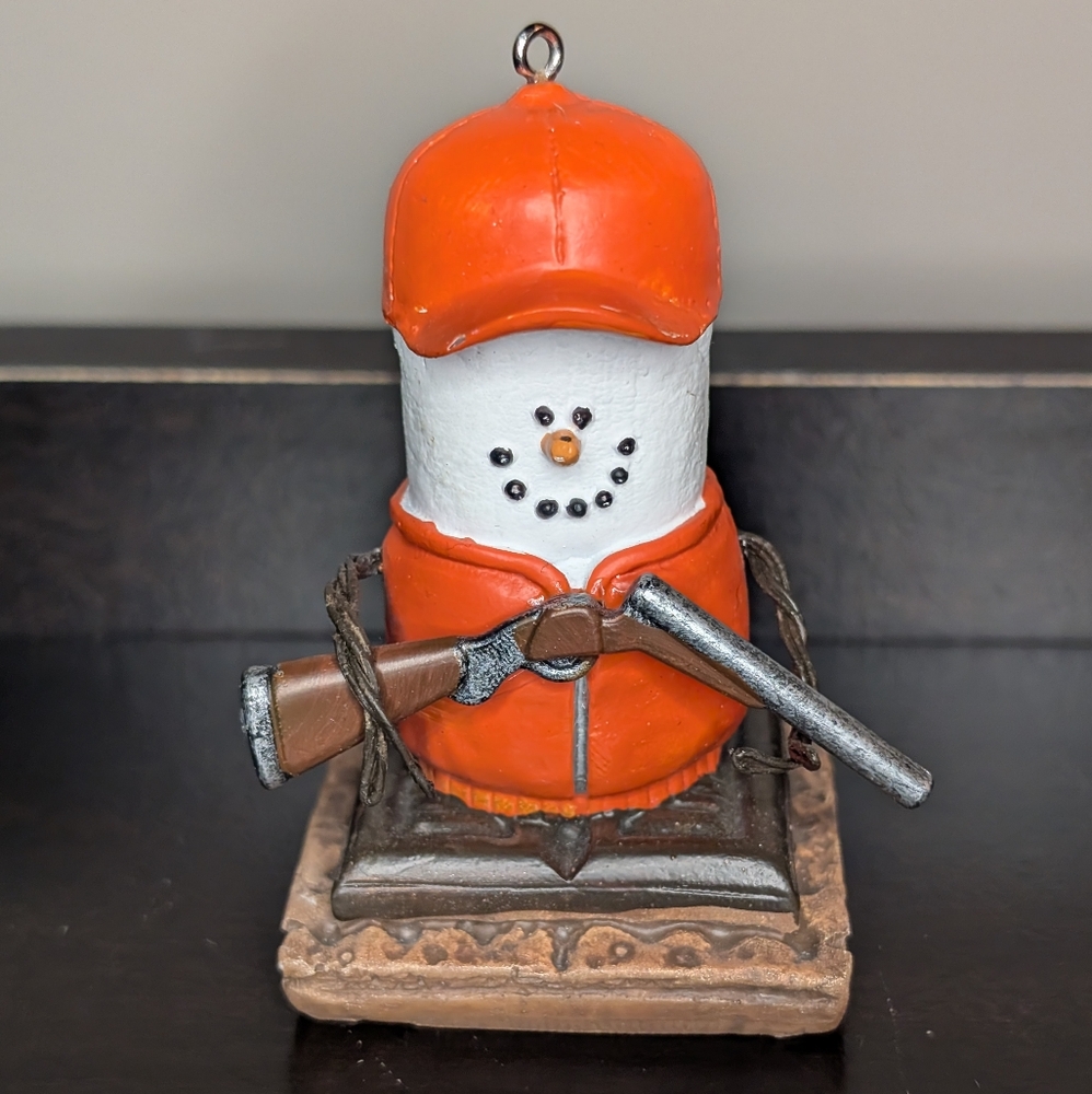 The Original S'mores Ornament Chocolate Christmas Collectable HUNTER with gun